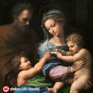 En el análisis de ‘Madonna della Rosa’, la IA dice que Rafael pintó solo algunas figuras, mientras que otras fueron hechas por otra persona.